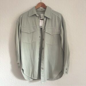 NWT H&M 100% cotton button up over-shirt XS